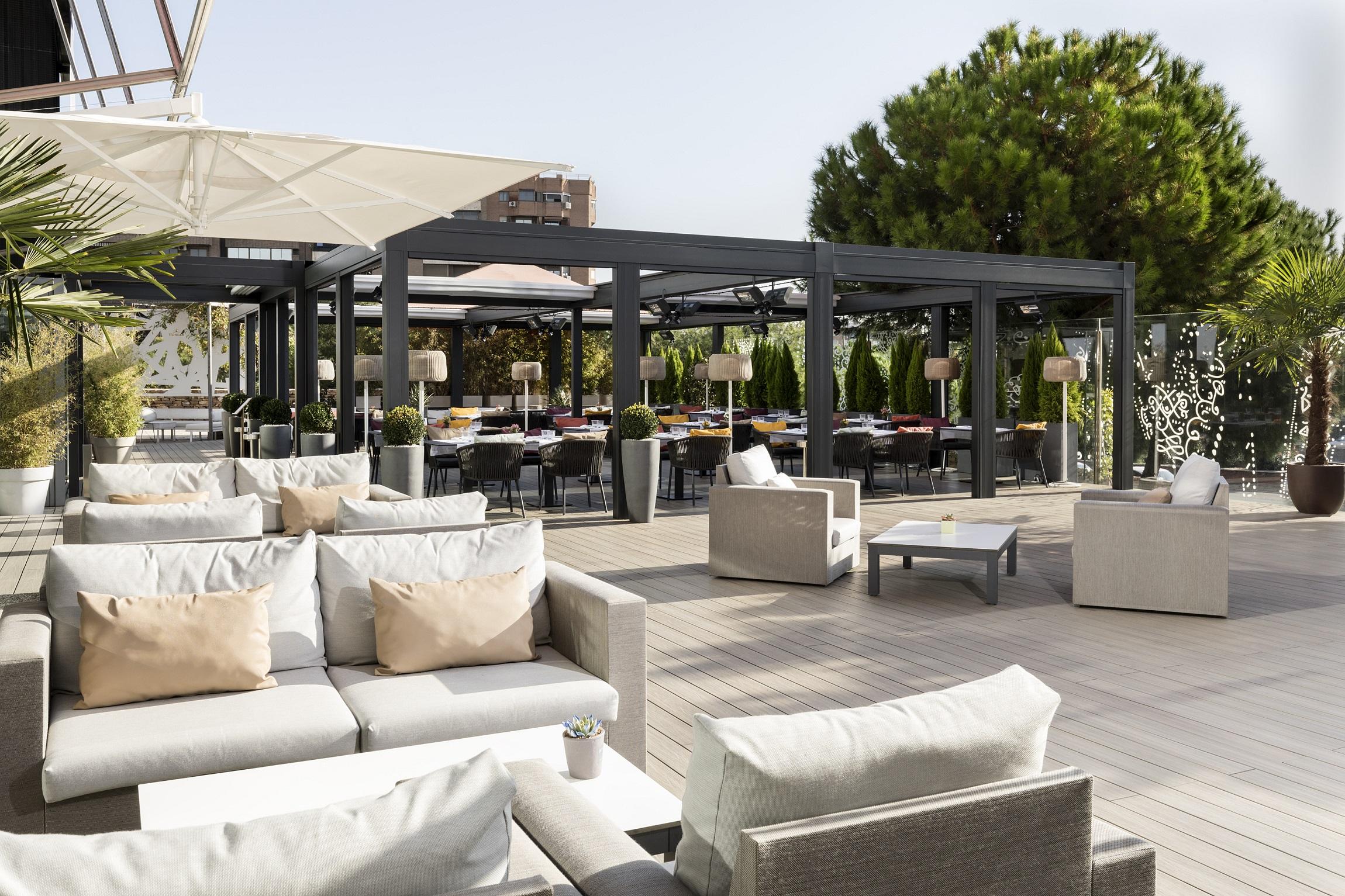 Hotel Puerta America Madrid Esterno foto Rooftop terrace